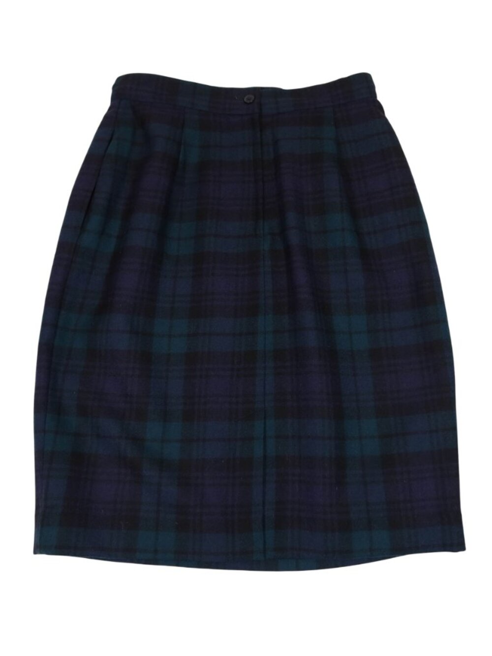Vintage LORD & TAYLOR Tartan Plaid Pleated Wool Pencil Skirt 10P Preppy Academia - Picture 3 of 8